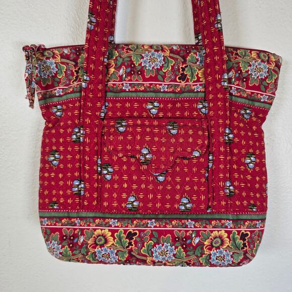 Vintage Vera Bradley Red Provincial Floral Shoulder Bag Retired Cottagecore READ - Picture 15 of 16